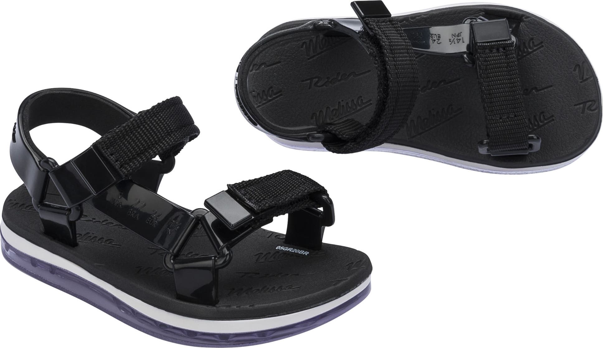 Rider Kids Sandal Boys Flip Flops Sandals Ankle Strap Black See Sizes